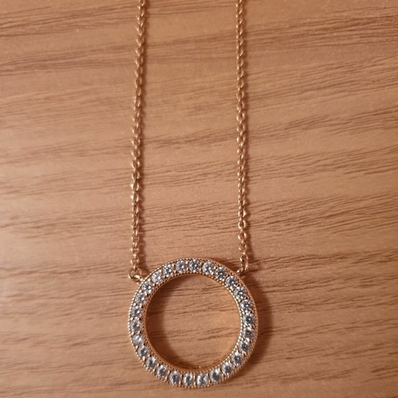 Pandora Circle Necklace Rose Gold 